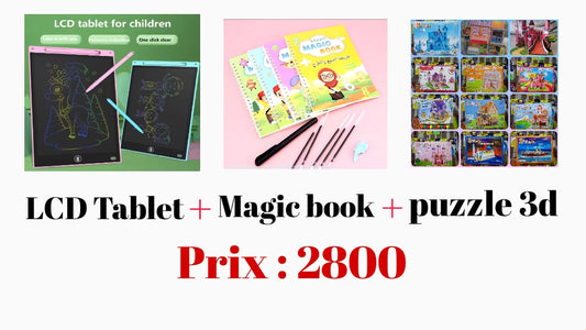 Magic book + LCD Tablet + Puzzle 3d